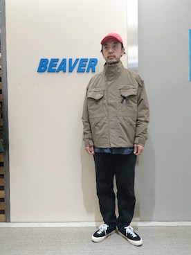 「オーバーシャツ」｜「アイテム（ブルゾン）」を使った、atsushiさん（メンズ・172cm）の冬コーディネート