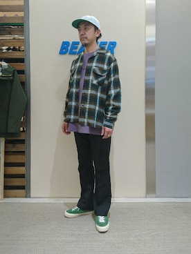 「PENDLETON（ペンドルトン）のアイテム（トップス）」を使った、atsushiさん（メンズ・172cm）の冬コーディネート