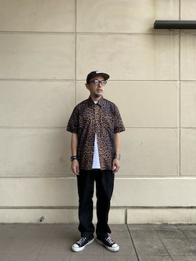 「schott（ショット）のアイテム（スラックス）」を使った、atsushiさん（メンズ・172cm）の春コーディネート