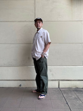 「schott（ショット）のSchott/ショット/ARMY FATIGUE PANTS/アーミー ファティーグ パンツ（その他パンツ）」を使った、atsushiさん（メンズ・172cm）の春コーディネート