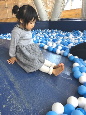 「sense of wonder（センスオブワンダー）のアイテム（レギンス/スパッツ）」を使った、yさん（キッズ・80cm）の秋コーディネート