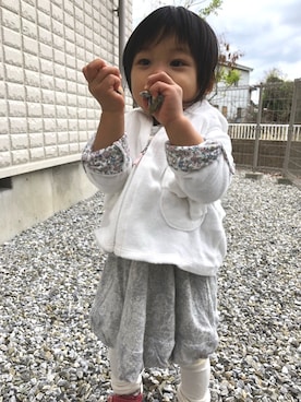 「sense of wonder（センスオブワンダー）のアイテム（レギンス/スパッツ）」を使った、yさん（キッズ・80cm）の秋コーディネート