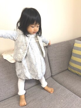 「sense of wonder（センスオブワンダー）のアイテム（レギンス/スパッツ）」を使った、yさん（キッズ・80cm）の冬コーディネート