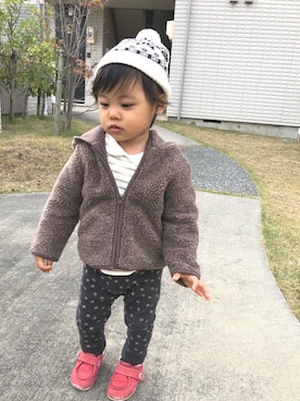 「sense of wonder（センスオブワンダー）のアイテム（帽子）」を使った、yさん（キッズ・80cm）の冬コーディネート