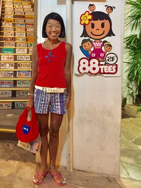 「Curly Collection（カーリーコレクション）のアイテム」を使った、Misono Moriyamaさん（レディース・161cm）の春コーディネート