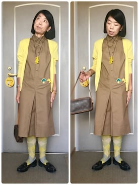 「アイテム（ワンピース/ドレス）」を使った、Misono Moriyamaさん（レディース・161cm・50代）の秋コーディネート