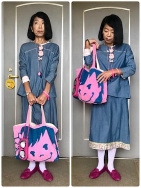 「88TEES（エイティーエイティーズ）のアイテム」を使った、Misono Moriyamaさん（レディース・161cm）の春コーディネート
