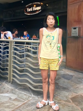 「OLD NAVY（オールドネイビー）のアイテム（バッグ）」を使った、Misono Moriyamaさん（レディース・161cm）の夏コーディネート