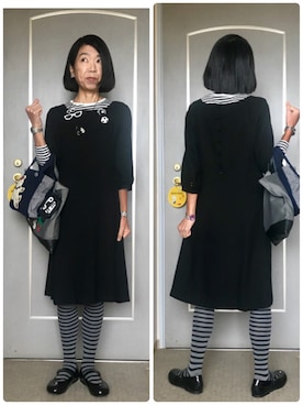 「アイテム（ワンピース/ドレス）」を使った、Misono Moriyamaさん（レディース・161cm・50代）の秋コーディネート
