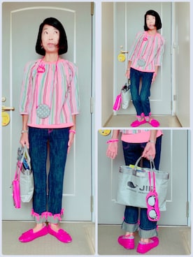 「JIB（ジブ）のアイテム（バッグ）」を使った、Misono Moriyamaさん（レディース・161cm）の秋コーディネート