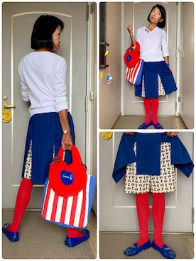 「Curly Collection（カーリーコレクション）のアイテム」を使った、Misono Moriyamaさん（レディース・161cm）の夏コーディネート