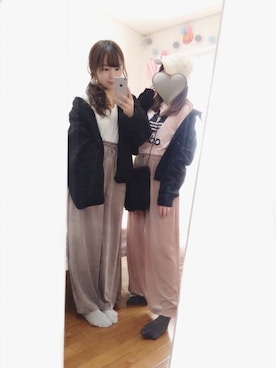 「黒ジャケット」｜「アイテム（その他アウター）」を使った、mimoさん（レディース・158cm）の秋コーディネート