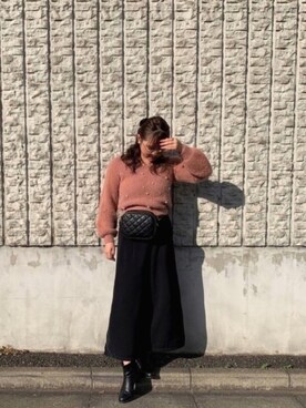 Tanaka Rui 🧸さん（レディース・160cm）の冬コーディネート