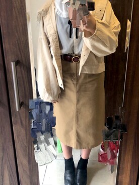 「apres jour（アプレジュール）のアイテム（その他アウター）」を使った、優さん（レディース・157cm）の春コーディネート