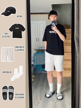「休闲」｜「アイテム（その他シューズ）」を使った、小賈今天穿什麼さん（メンズ・168cm）の夏コーディネート