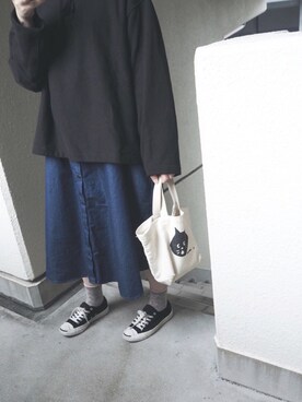 「にゃー」｜「アイテム（シャツワンピース）」を使った、Cさん（レディース・163cm）の秋コーディネート