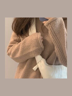 「COS（コス）のアイテム（ニット/セーター、ブラウン系）」を使った、Aunumaさん（レディース・163cm）の秋コーディネート