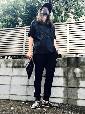 「BEAMS（ビームス）のアイテム（クラッチバッグ）」を使った、田村優太さん（メンズ・176cm）の夏コーディネート