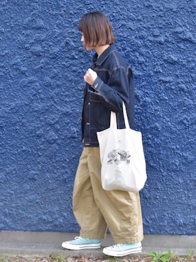 「切りっぱなし」｜「アイテム（ジャケット/アウター）」を使った、aki◎.＊さん（レディース・158cm）の春コーディネート