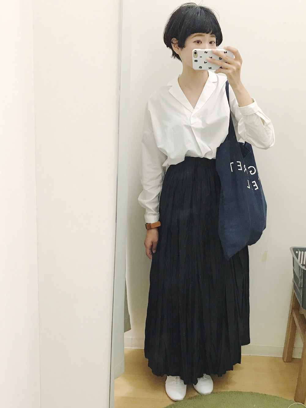 「UNIQLO、開襟シャツ、オープンカラーシャツ、MidiUmi、PAR ICI、PARICI KLASSISK、nest robe、crown、革靴、MARGARET HOWEEL」｜aki◎.＊さん（レディース・158cm）の夏コーディネートの1枚目の写真