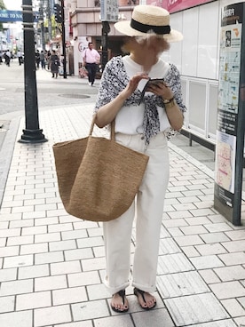 「R&D.M.co-のアイテム」を使った、aki◎.＊さん（レディース・158cm）の夏コーディネート