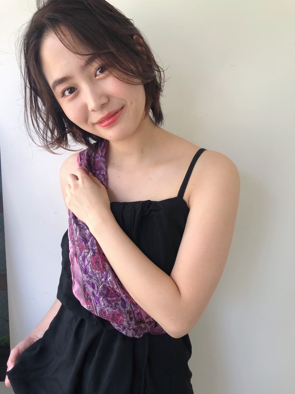 「マルジェラ、キャミワンピ」｜「MM6 Maison Martin Margielaのアイテム（チュニック、ブラック系）」を使った、LOREN ERIKO☺︎さん（レディース・163cm）の夏コーディネートの1枚目の写真