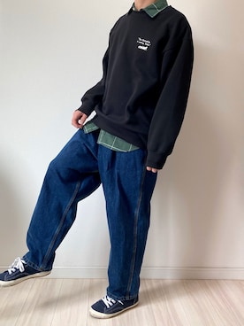 「しまむら（シマムラ）のアイテム（スニーカー）」を使った、まさん（メンズ・170cm）の春コーディネート
