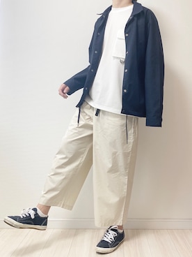 「しまむら（シマムラ）のアイテム（スニーカー）」を使った、まさん（メンズ・170cm）の夏コーディネート
