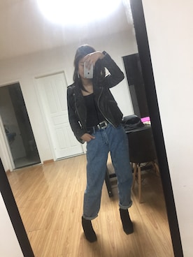 「MANGO（マンゴ）のアイテム（ブルゾン）」を使った、Zoe@さん（レディース・166cm）の春コーディネート