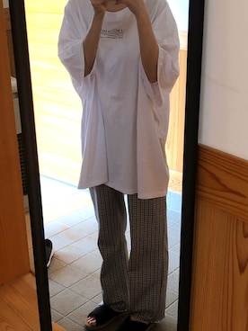 「SpRay PREMIUM（スプレイプレミアム）のアイテム（Tシャツ/カットソー）」を使った、kntさん（レディース・157cm）の夏コーディネート