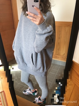 「FOG ESSENTIALS（エフオージーエッセンシャルズ）のアイテム（スウェット）」を使った、kntさん（レディース・157cm）の春コーディネート