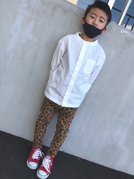 「アイテム（トップス）」を使った、taigaさん（キッズ・120cm）の春コーディネート