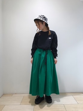 「WILD THINGS（ワイルドシングス）のアイテム（帽子）」を使った、Renさん（レディース・153cm）の春コーディネート