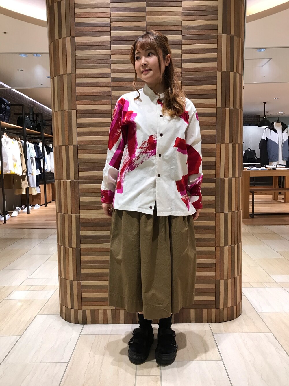 TIGRE BROCANTE】ドラゴンコードストライプ ポケットフィセルスカート TIGRE BROCANTE] ”ドラゴンコードポケット フィセルスカート