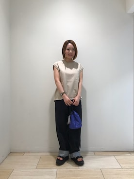 「MANASTASH（マナスタッシュ）のアイテム（バッグ）」を使った、Renさん（レディース・153cm）の夏コーディネート