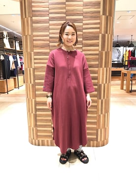 「MANASTASH（マナスタッシュ）のアイテム（ワンピース/ドレス）」を使った、Renさん（レディース・153cm）の夏コーディネート