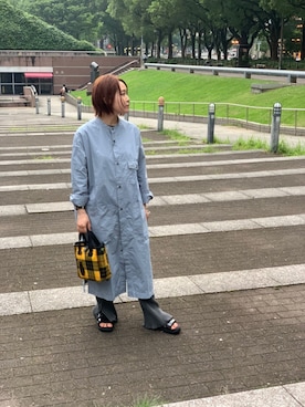「and wander（アンドワンダー）のアイテム（ワンピース/ドレス）」を使った、Renさん（レディース・153cm）の夏コーディネート