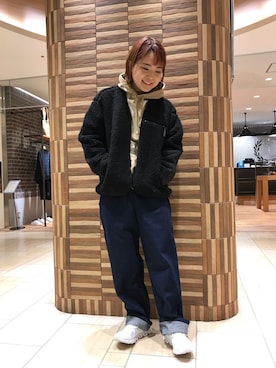 「MANASTASH（マナスタッシュ）のアイテム（ブルゾン）」を使った、Renさん（レディース・153cm）の秋コーディネート
