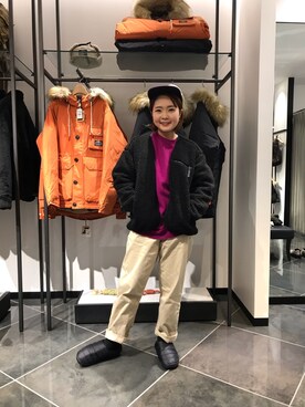 「MANASTASH（マナスタッシュ）のアイテム（ジャケット/アウター）」を使った、Renさん（レディース・153cm）の秋コーディネート