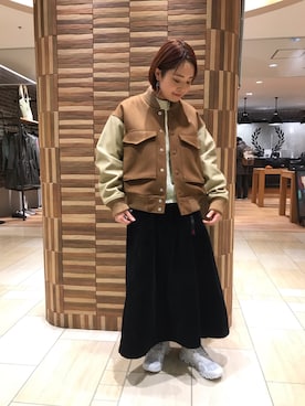 「SKOOKUM（スクーカム）のアイテム（ジャケット/アウター）」を使った、Renさん（レディース・153cm）の冬コーディネート