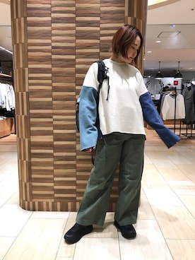 「MANASTASH（マナスタッシュ）のアイテム（スウェット）」を使った、Renさん（レディース・153cm）の冬コーディネート