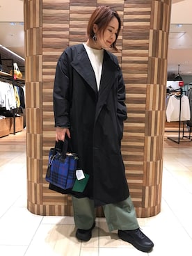 「MANASTASH（マナスタッシュ）のアイテム（ジャケット/アウター）」を使った、Renさん（レディース・153cm）の冬コーディネート