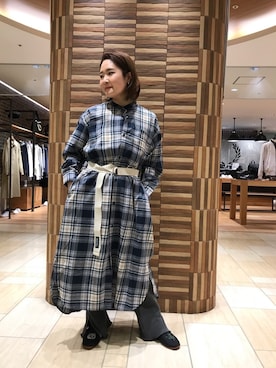「MANASTASH（マナスタッシュ）のアイテム（ワンピース/ドレス）」を使った、Renさん（レディース・153cm）の春コーディネート