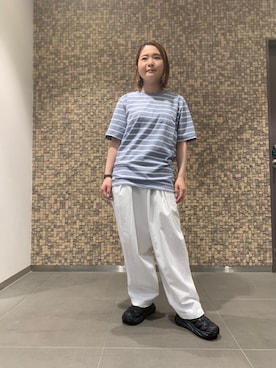 「RELAXFIT（リラックスフィット）のアイテム」を使った、Renさん（レディース・153cm）の春コーディネート