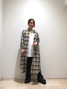 「MANASTASH（マナスタッシュ）のアイテム（ワンピース/ドレス）」を使った、Renさん（レディース・153cm）の春コーディネート