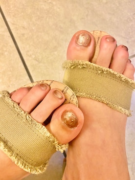 「フットネイル」｜あだこっこさん（レディース・169cm）の夏コーディネート