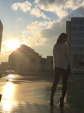 「ROXY（ロキシー）のアイテム」を使った、yayoiさん（レディース・158cm）の春コーディネート