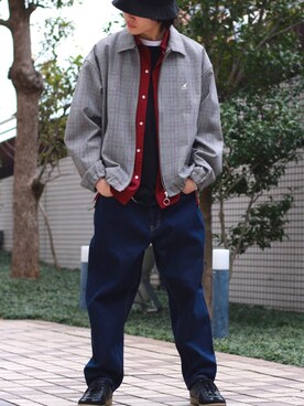 「KANGOL（カンゴール）のアイテム（ジャケット/アウター）」を使った、Salong hameu【Official】さん（メンズ・173cm）の春コーディネート