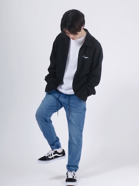 「Kappa（カッパ）のアイテム（ブルゾン）」を使った、Salong hameu【Official】さん（メンズ・175cm）の春コーディネート