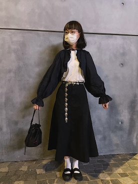 BEAMS BOY / コットン リネン ギャザー ボレロ ロングスリーブを